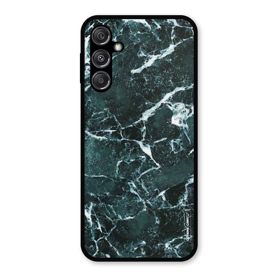 Dark Green Marble Metal Back Case for Galaxy M34 5G