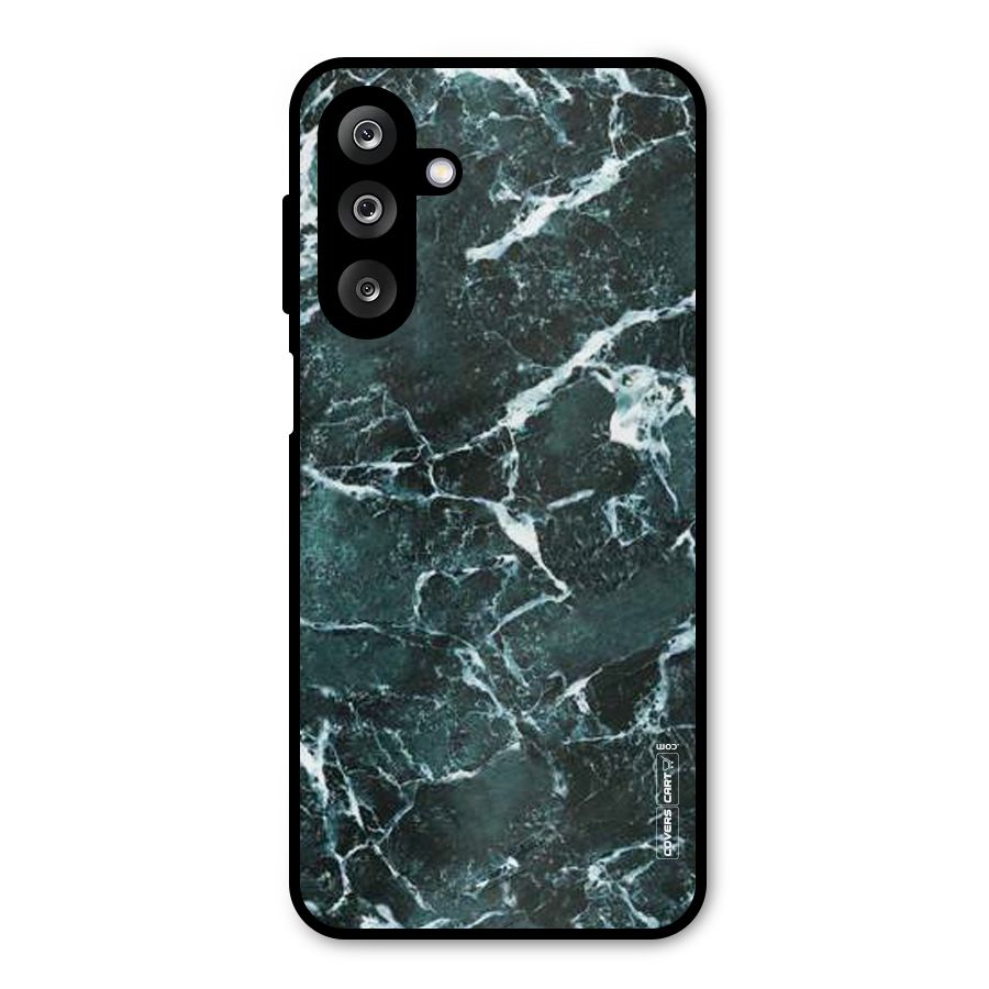Dark Green Marble Metal Back Case for Galaxy M36