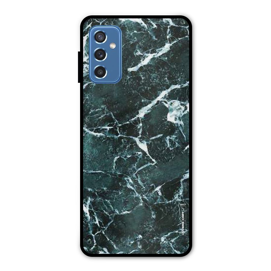 Dark Green Marble Metal Back Case for Galaxy M52 5G