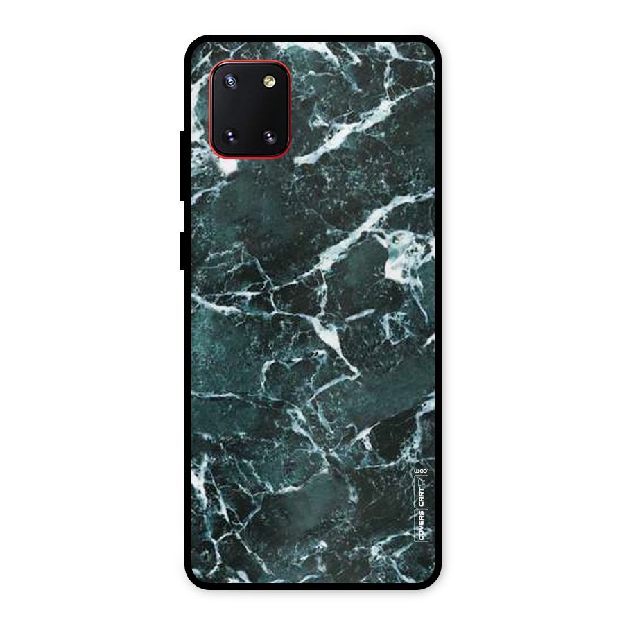 Dark Green Marble Metal Back Case for Galaxy Note 10 Lite