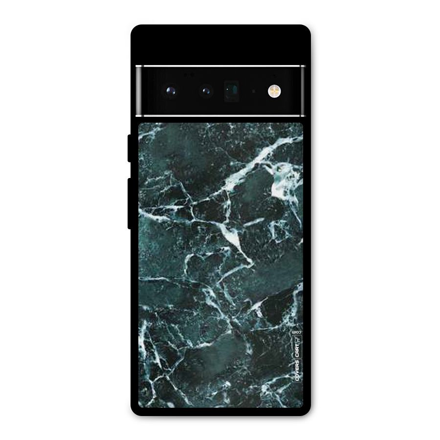 Dark Green Marble Metal Back Case for Google Pixel 6 Pro