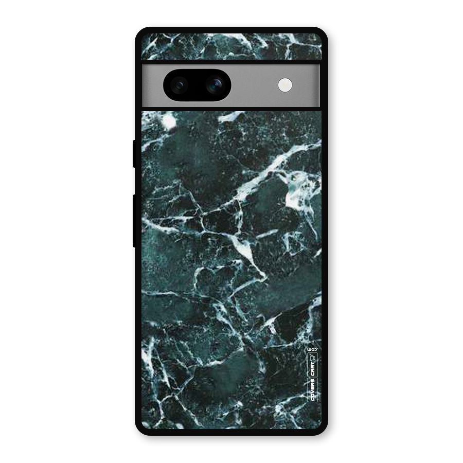 Dark Green Marble Metal Back Case for Google Pixel 7a