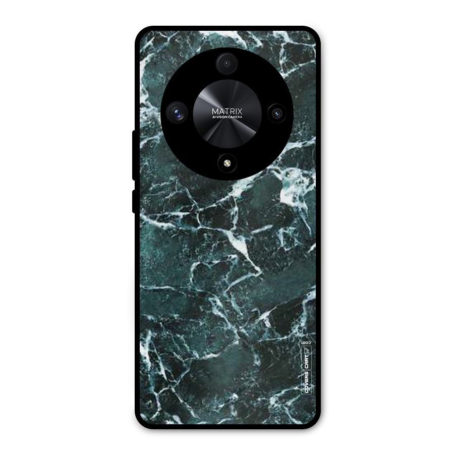 Dark Green Marble Metal Back Case for Honor X9b