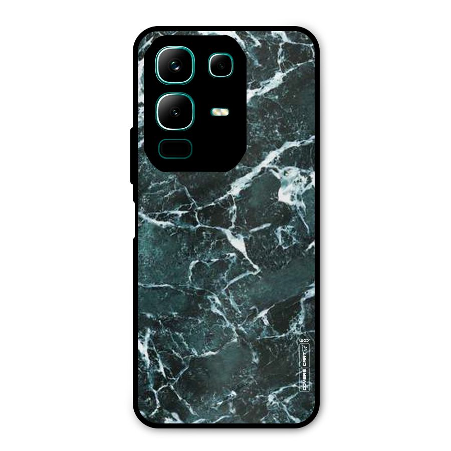 Dark Green Marble Metal Back Case for Infinix Note 50x