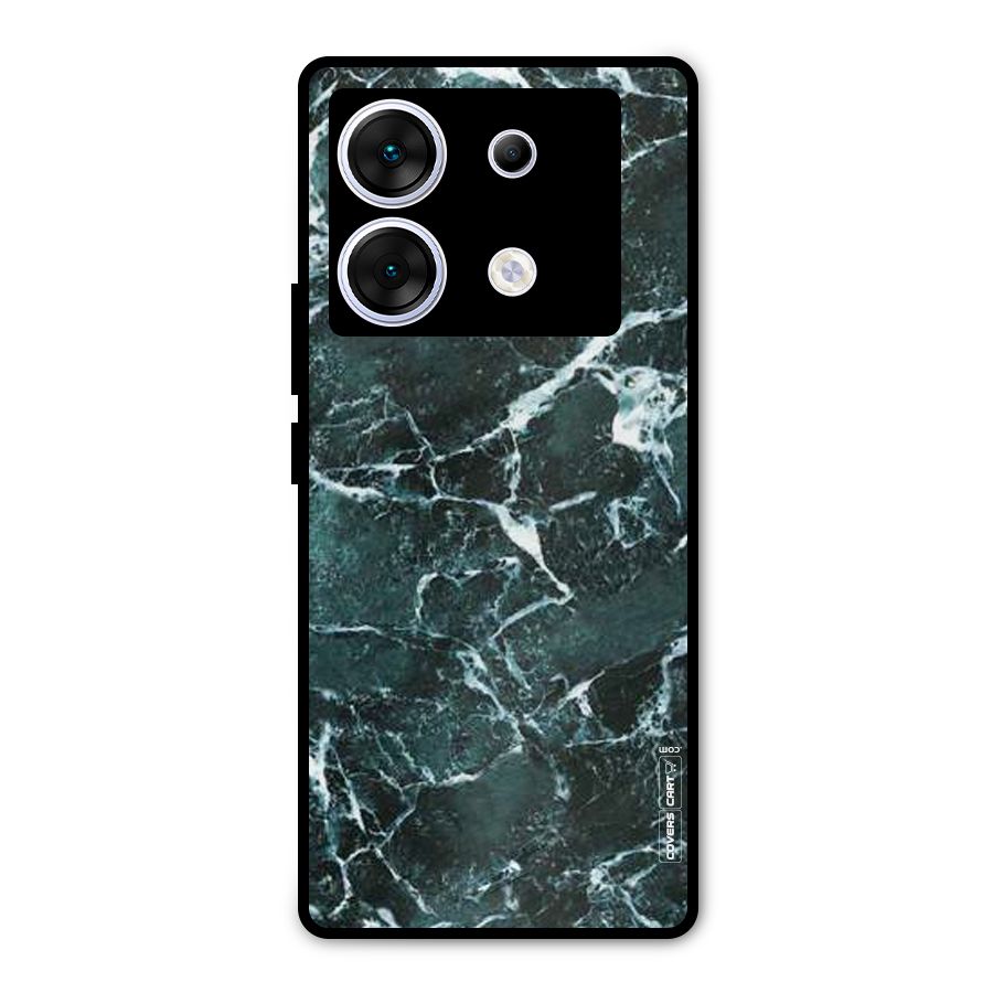Dark Green Marble Metal Back Case for Infinix Zero 30 5G