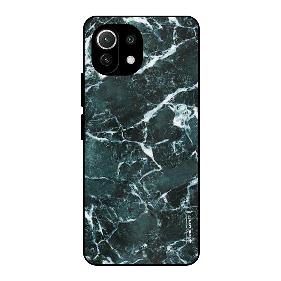 Dark Green Marble Metal Back Case for Mi 11 Lite NE 5G