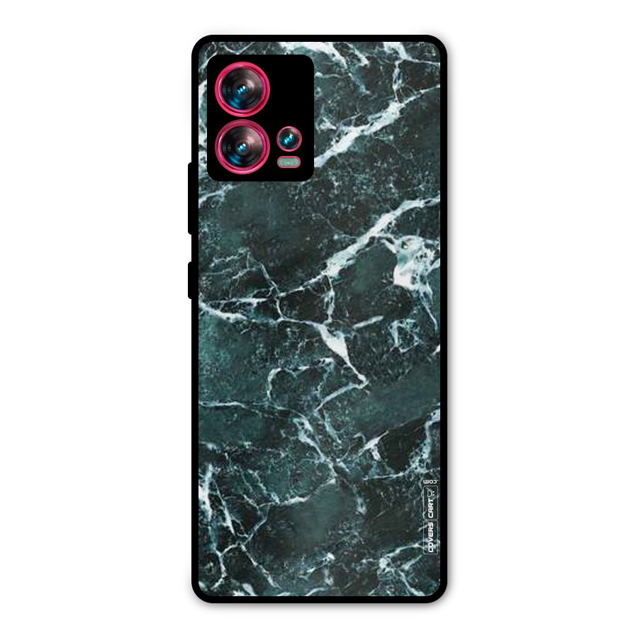 Dark Green Marble Metal Back Case for Motorola Edge 30 Fusion
