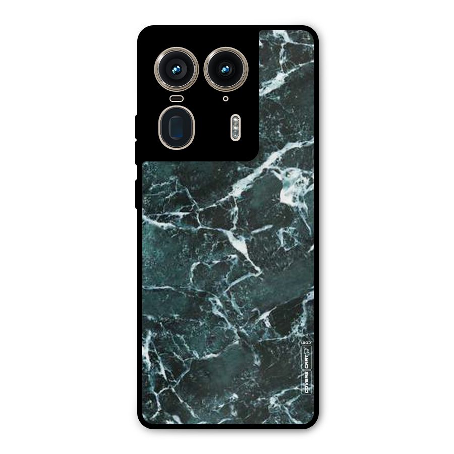 Dark Green Marble Metal Back Case for Motorola Edge 50 Ultra