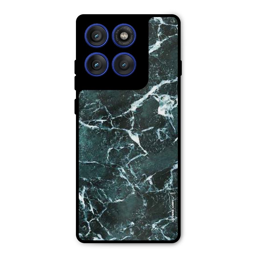 Dark Green Marble Metal Back Case for Motorola Edge 60 Pro
