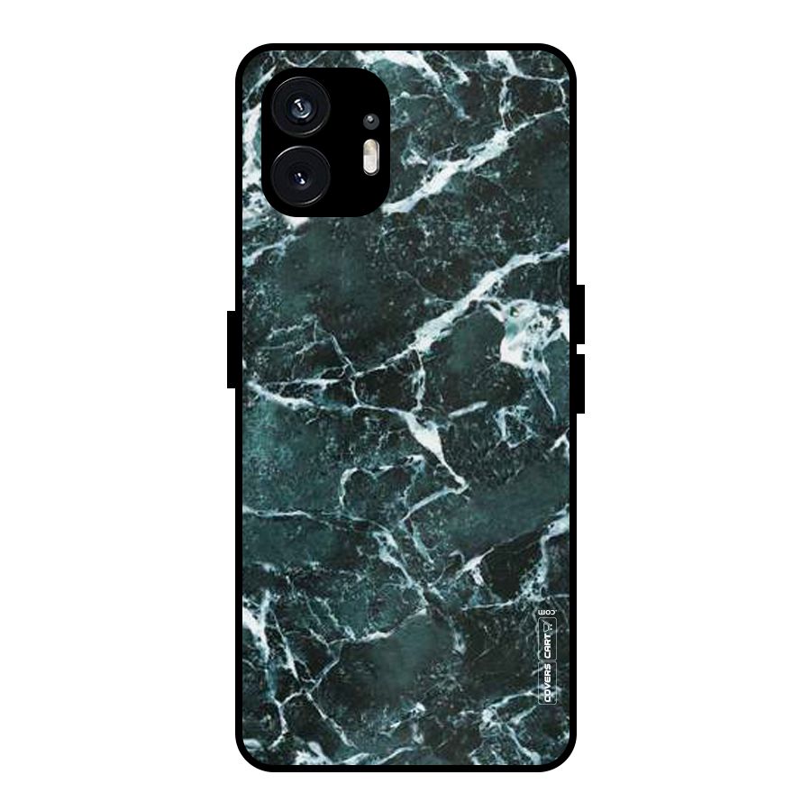 Dark Green Marble Metal Back Case for Nothing Phone 2