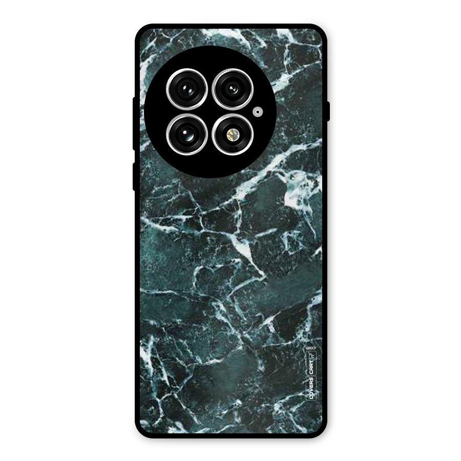 Dark Green Marble Metal Back Case for OnePlus 13