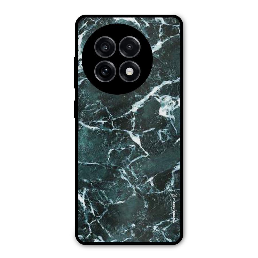 Dark Green Marble Metal Back Case for OnePlus 13R