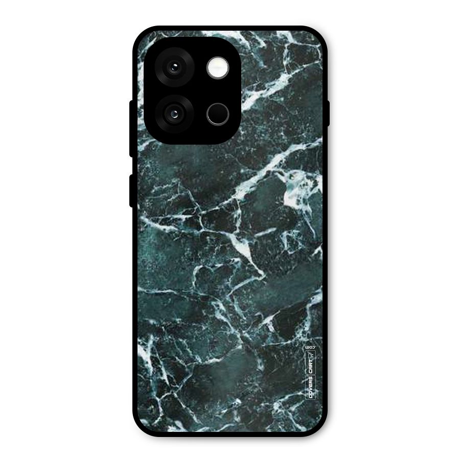 Dark Green Marble Metal Back Case for OnePlus 13s