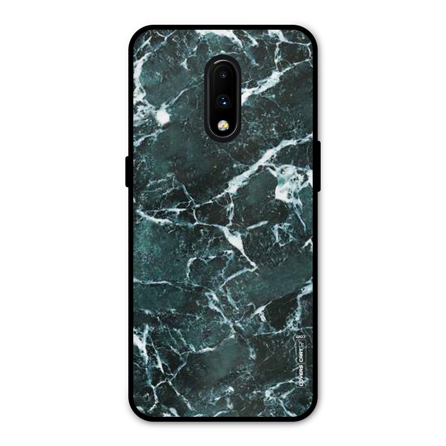 Dark Green Marble Metal Back Case for OnePlus 7