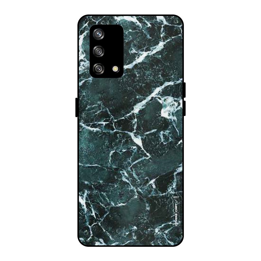Dark Green Marble Metal Back Case for Oppo F19