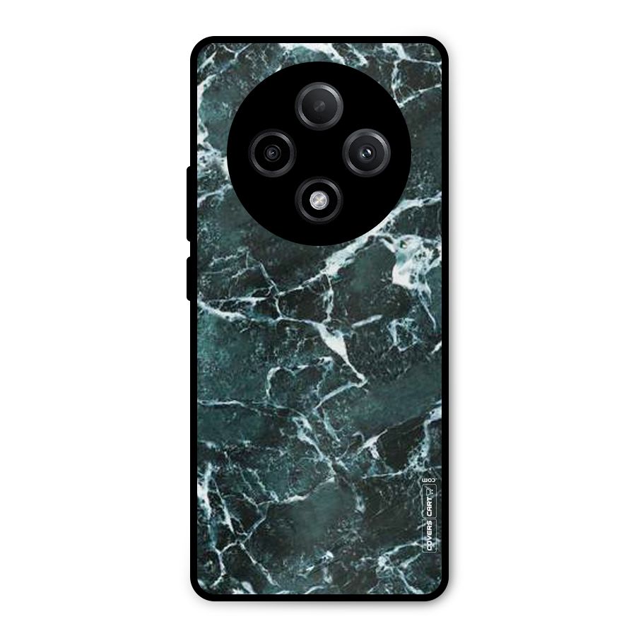 Dark Green Marble Metal Back Case for Oppo F27 Pro Plus