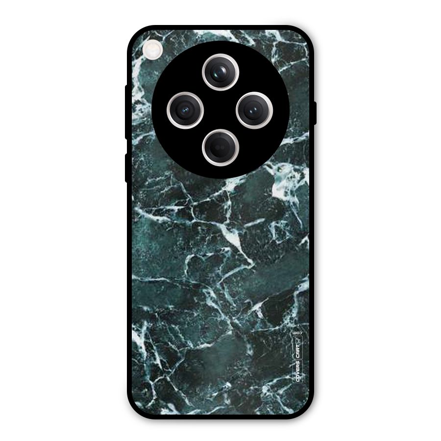 Dark Green Marble Metal Back Case for Oppo Find X8