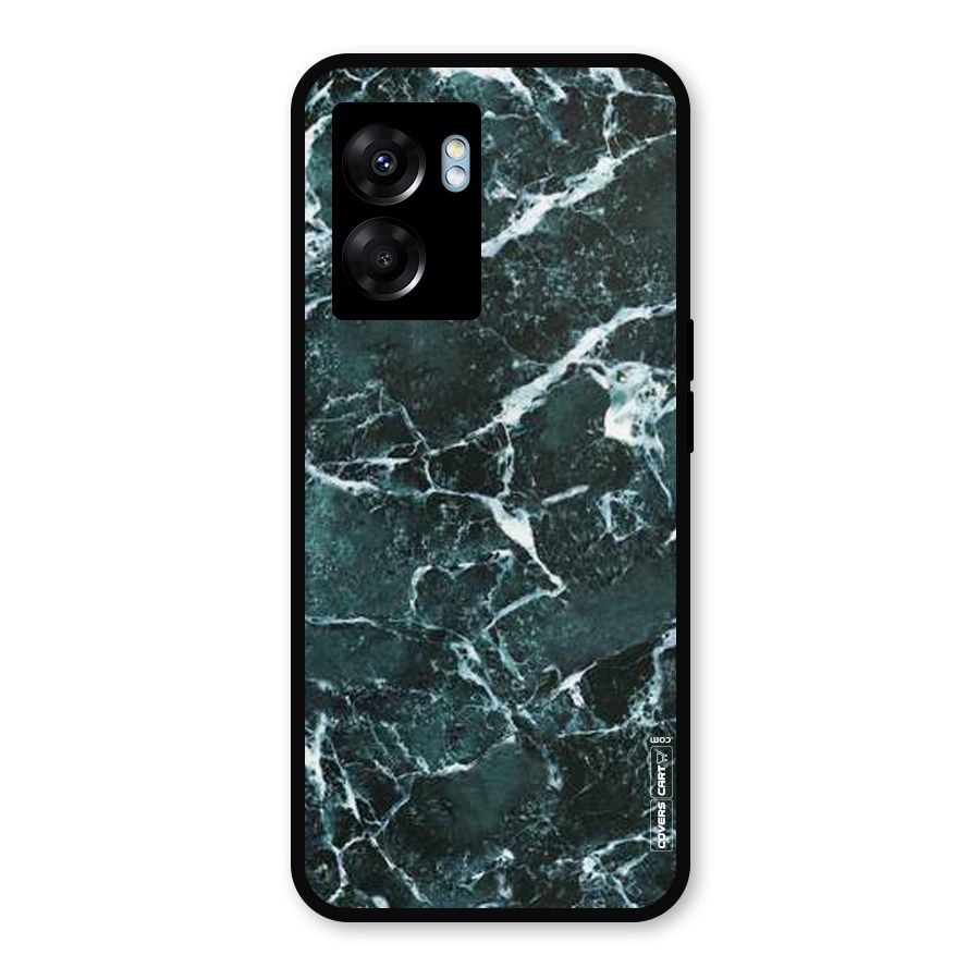 Dark Green Marble Metal Back Case for Oppo K10 (5G)