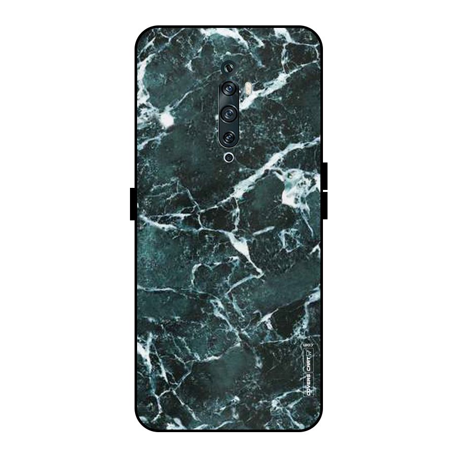 Dark Green Marble Metal Back Case for Oppo Reno2 Z