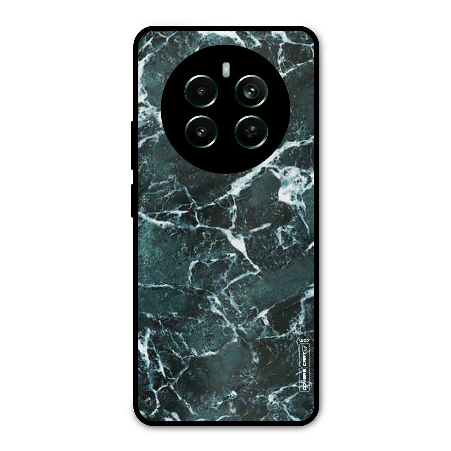 Dark Green Marble Metal Back Case for Realme 12 Pro Plus