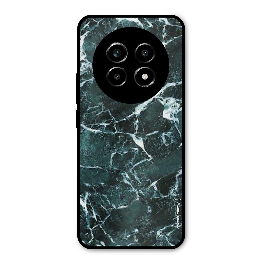 Dark Green Marble Metal Back Case for Realme 13 Pro