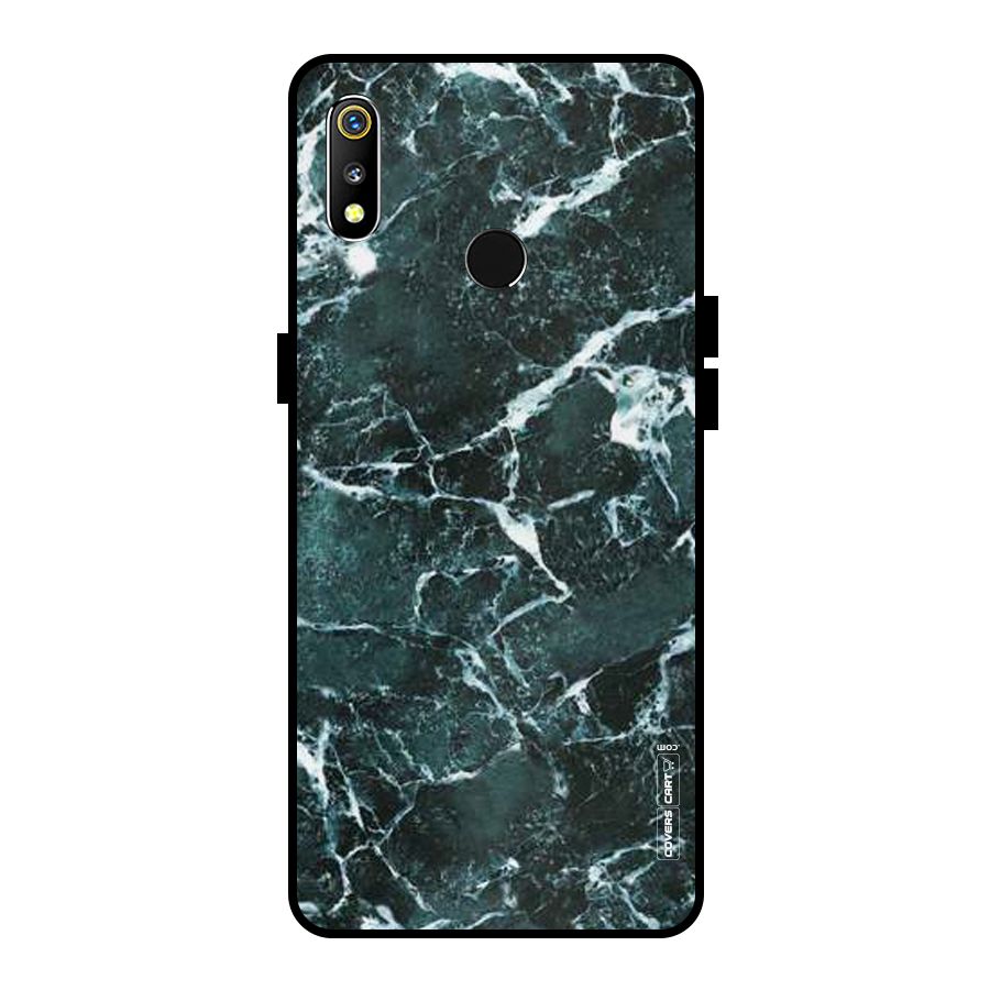 Dark Green Marble Metal Back Case for Realme 3i