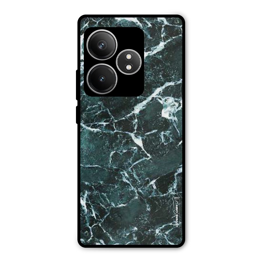 Dark Green Marble Metal Back Case for Realme GT 6T