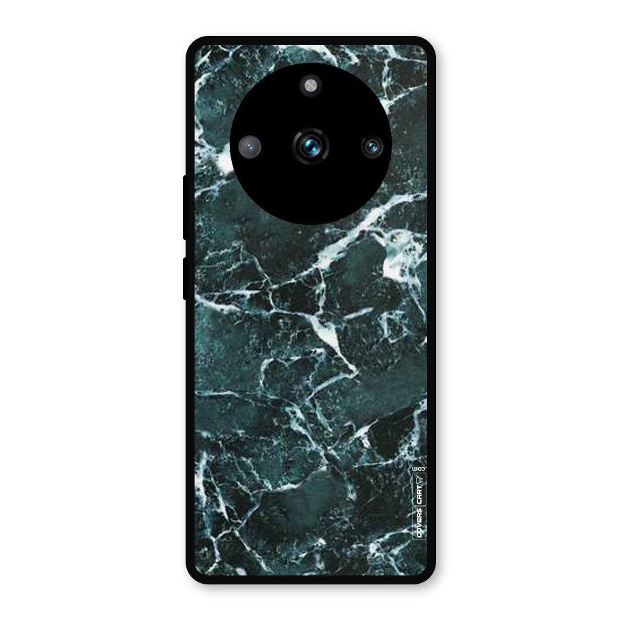 Dark Green Marble Metal Back Case for Realme Narzo 60 Pro
