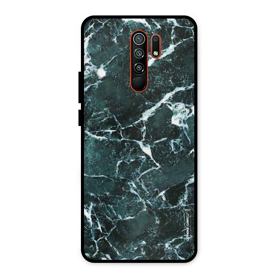 Dark Green Marble Metal Back Case for Redmi 9 Prime