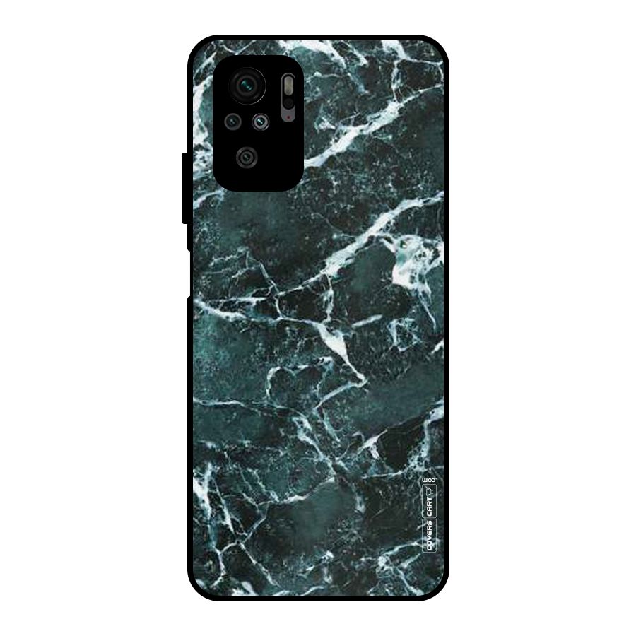 Dark Green Marble Metal Back Case for Redmi Note 10S