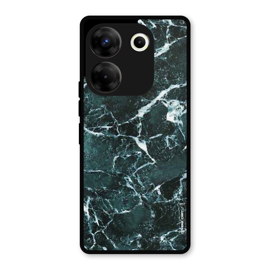 Dark Green Marble Metal Back Case for Tecno Camon 20 Pro