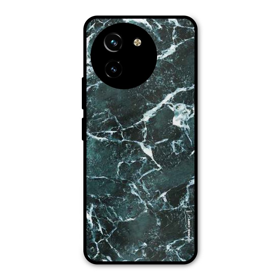 Dark Green Marble Metal Back Case for Vivo T3x
