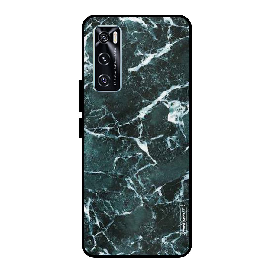 Dark Green Marble Metal Back Case for Vivo V20 SE