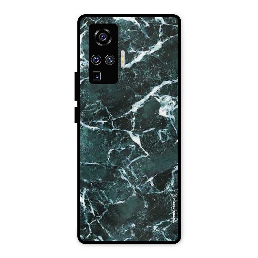 Dark Green Marble Metal Back Case for Vivo X50 Pro