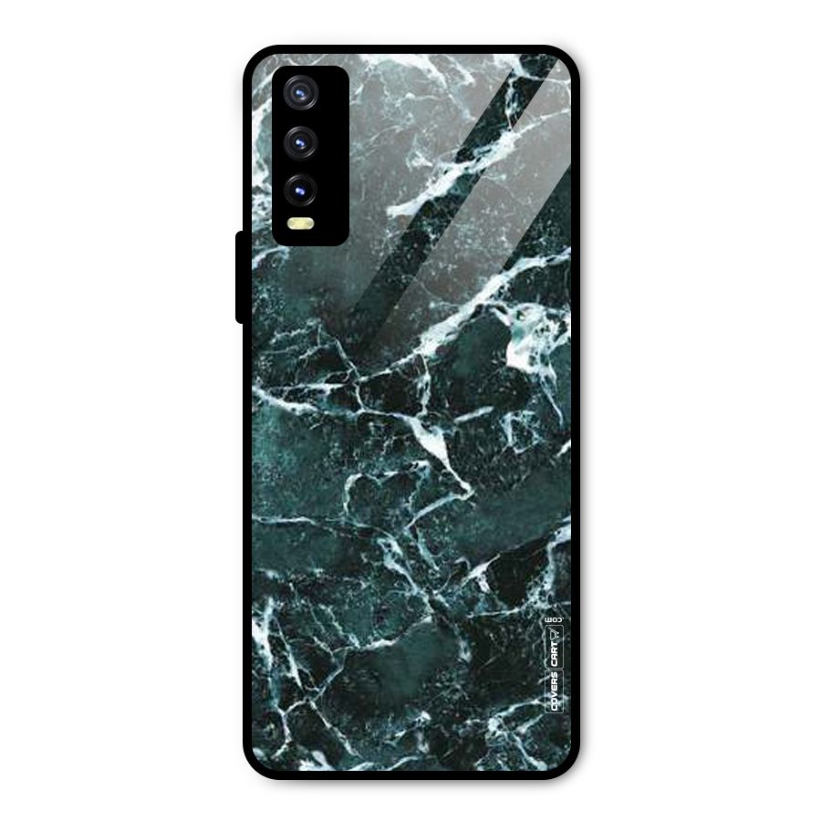 Dark Green Marble Metal Back Case for Vivo Y20