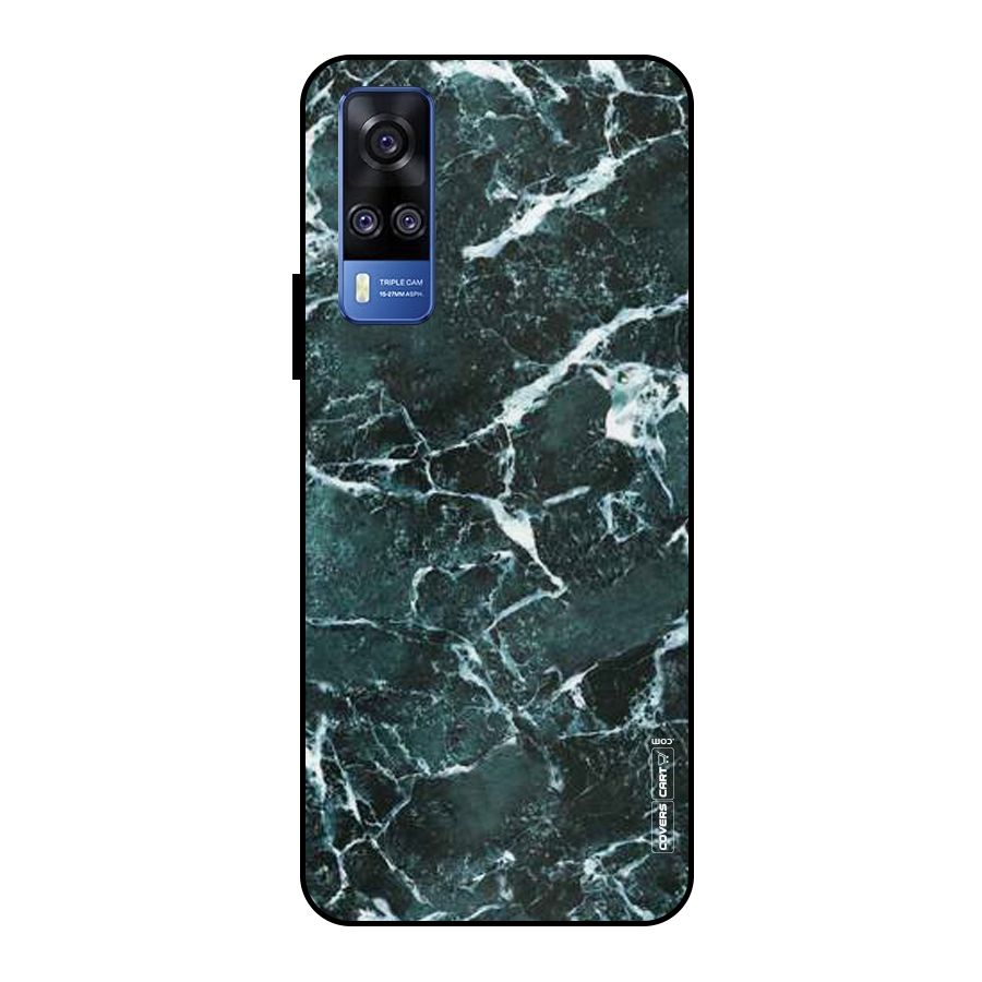 Dark Green Marble Metal Back Case for Vivo Y51