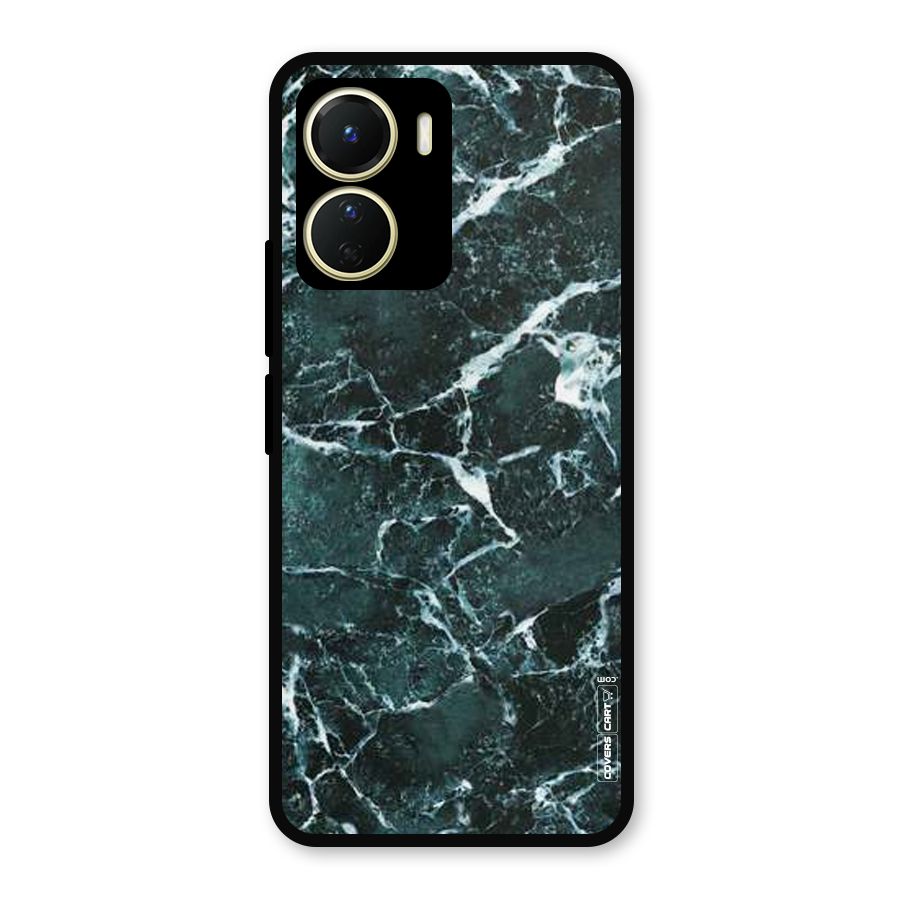 Dark Green Marble Metal Back Case for Vivo Y56