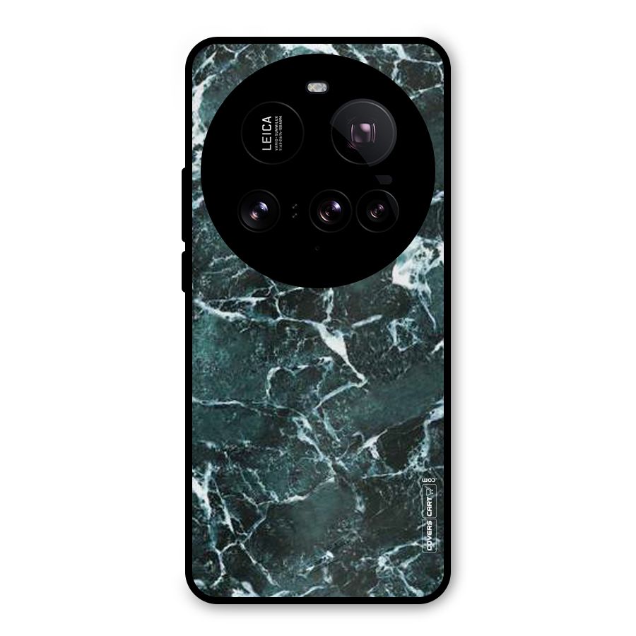 Dark Green Marble Metal Back Case for Xiaomi 15 Ultra