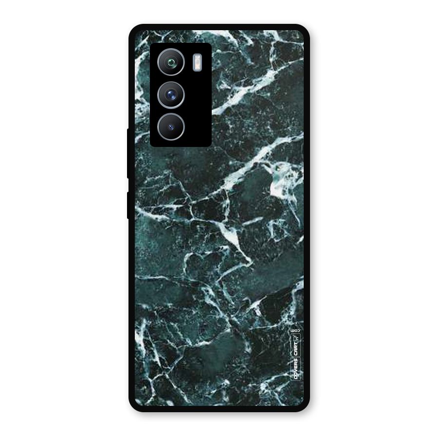 Dark Green Marble Metal Back Case for iQOO 9 SE