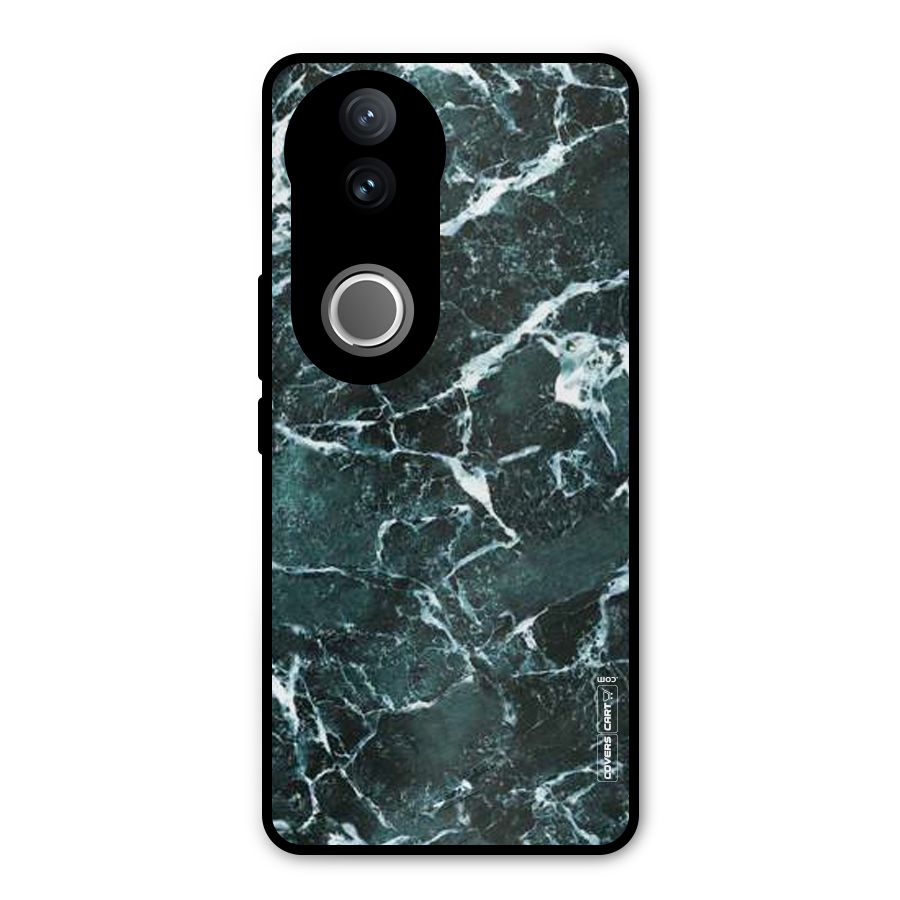 Dark Green Marble Metal Back Case for iQOO Z10R