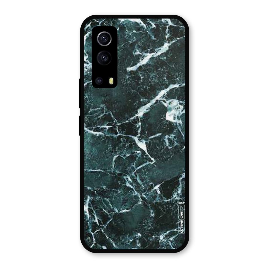 Dark Green Marble Metal Back Case for iQOO Z3
