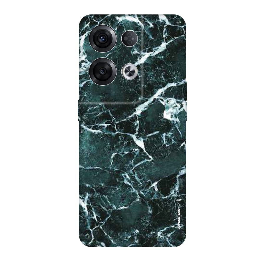 Dark Green Marble Original Polycarbonate Back Case for Oppo Reno8 Pro 5G