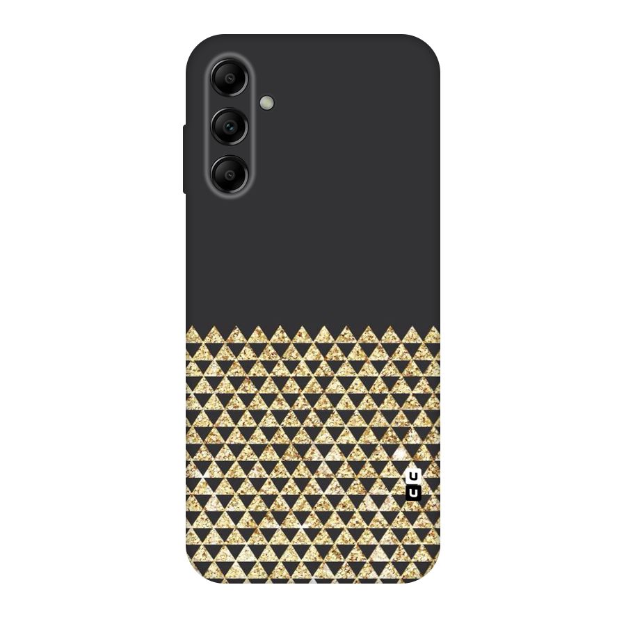 Dark Grey Golden Triangles Original Polycarbonate Back Case for Galaxy A14 5G