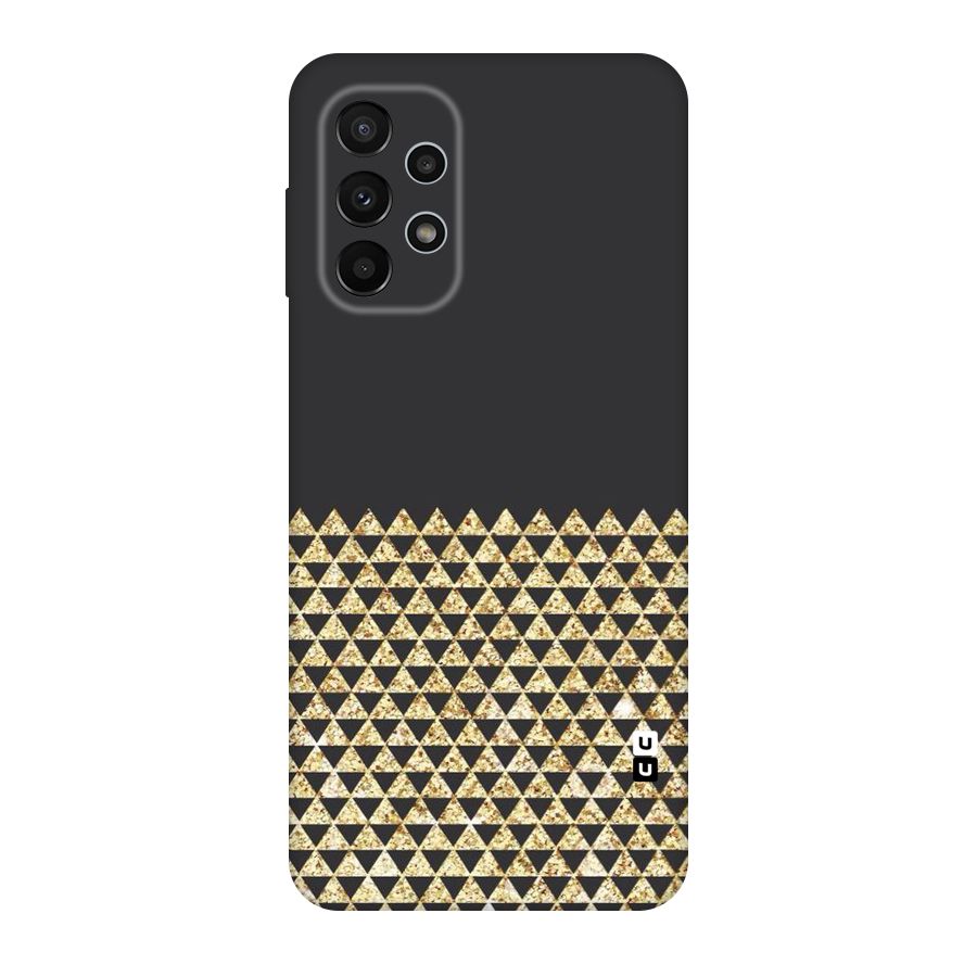 Dark Grey Golden Triangles Original Polycarbonate Back Case for Galaxy A23