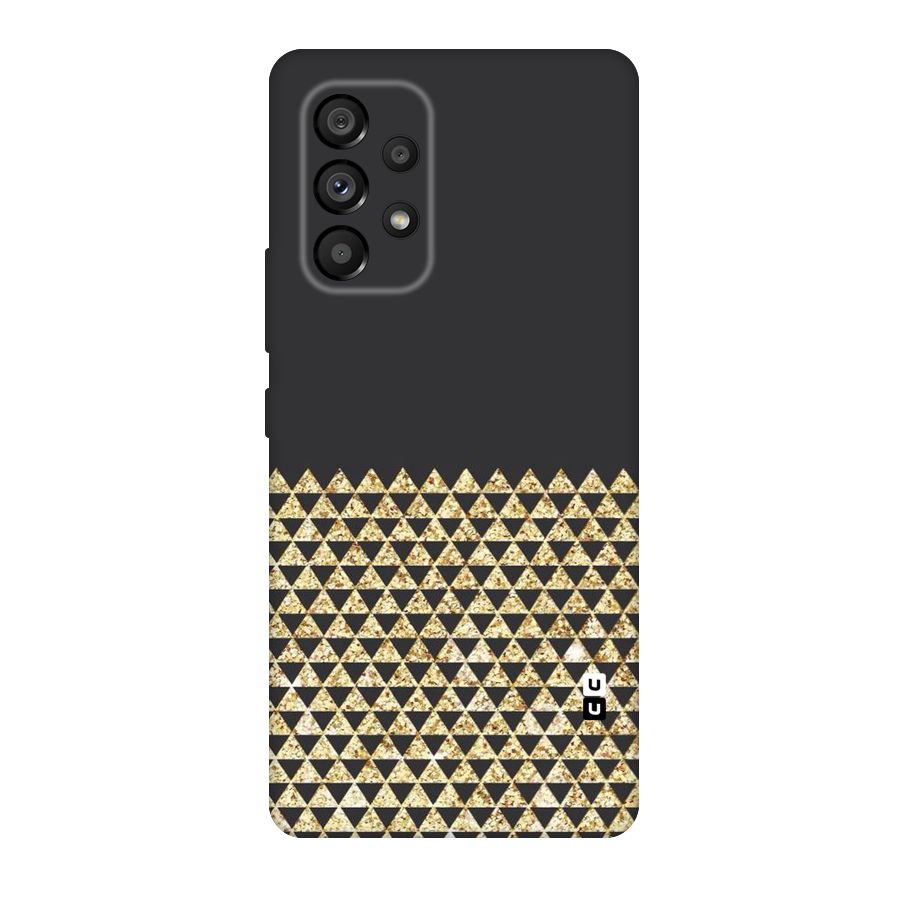 Dark Grey Golden Triangles Original Polycarbonate Back Case for Galaxy A53 5G