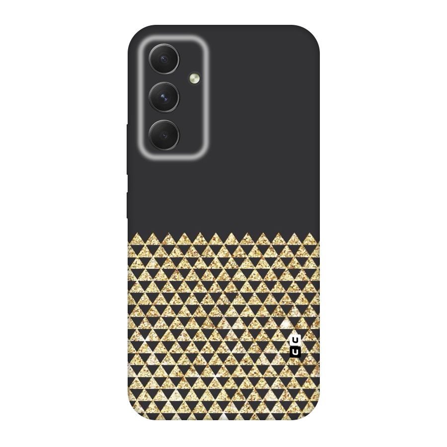 Dark Grey Golden Triangles Original Polycarbonate Back Case for Galaxy A54