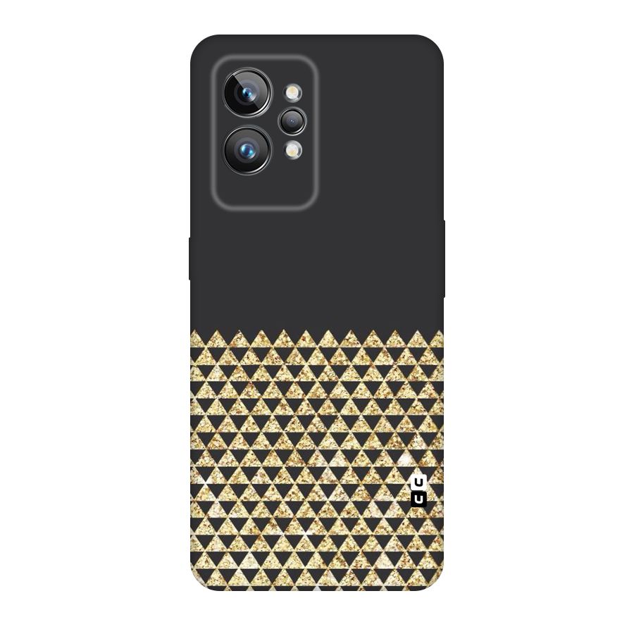 Dark Grey Golden Triangles Original Polycarbonate Back Case for Realme GT2 Pro