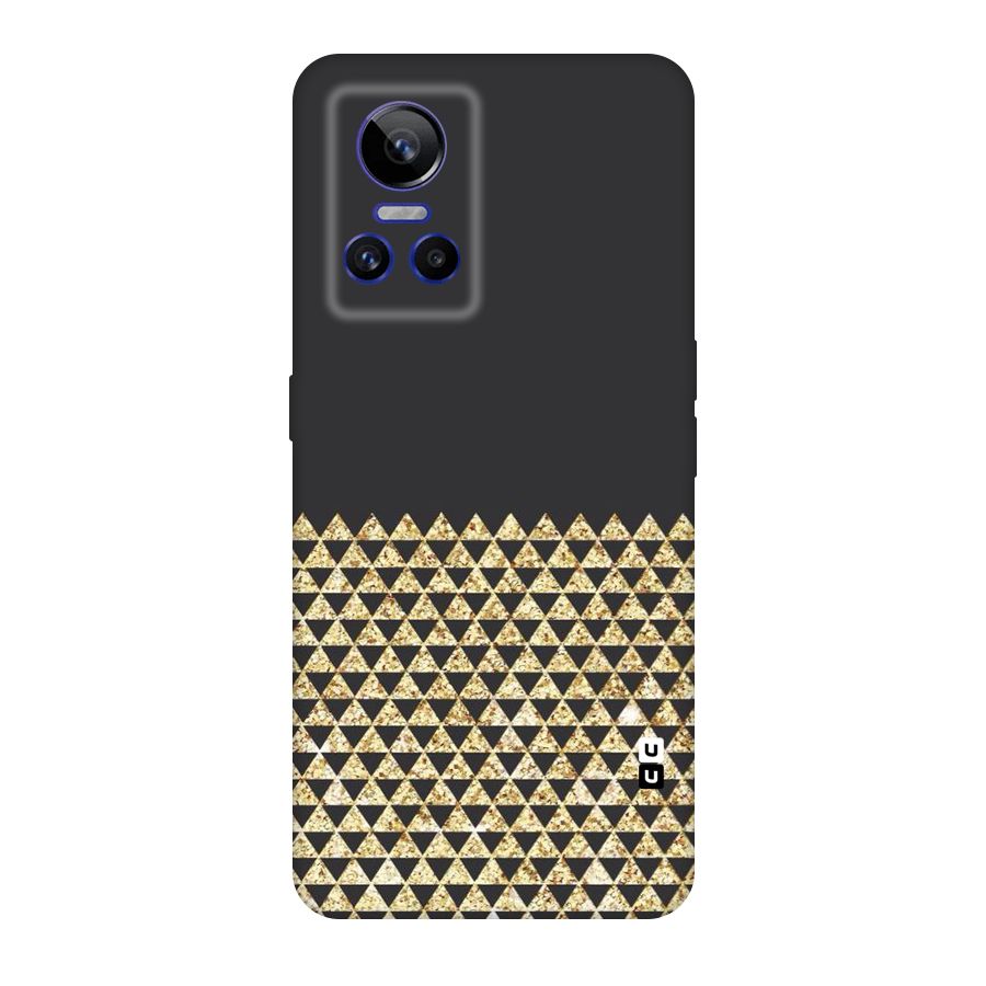 Dark Grey Golden Triangles Original Polycarbonate Back Case for Realme GT Neo 3