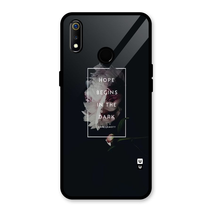 Dark Hope Glass Back Case for Realme 3i