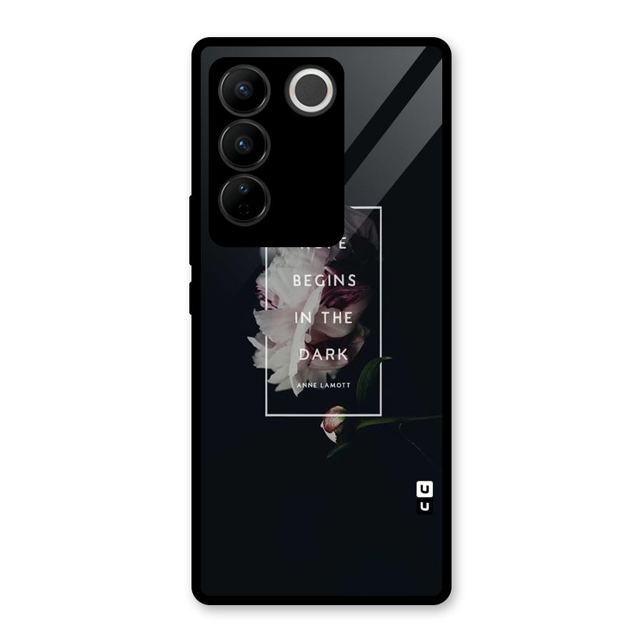 Dark Hope Glass Back Case for Vivo V27 Pro